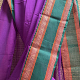 Mishrita Temple Border Chiffon saree - Purple