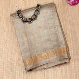 Maya Checkered Tussar Saree