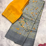 Maya cherry blossom tussar saree